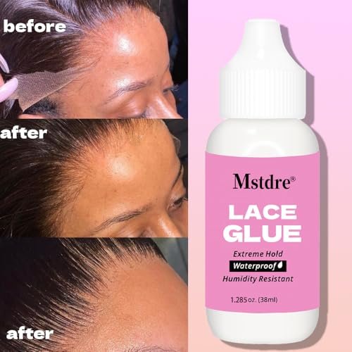 Strong Holding Glue for Lace Wigs & Hairdressing Systems - Invisible Bonding, Non-Toxic, Odorless, Latex-Free, Moisture & Water Resistant Wig Retaining Accessory (1.285 oz) - görsel 8