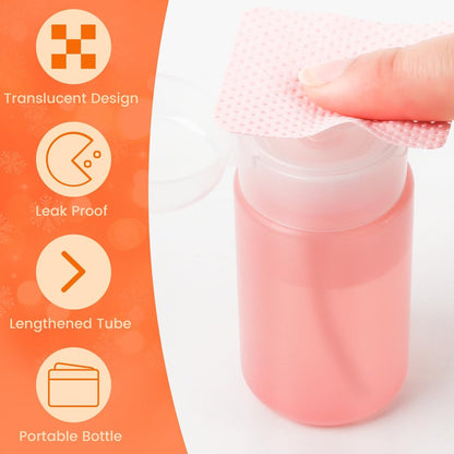Corconess 400 PCS Lint Free Nail Wipes with Dispenser - Gel Nail Polish Remover Wipes with Acetone Dispenser, Lash Extensions Glue Cleaning Wipes with Empty Pump Dispenser Bottle