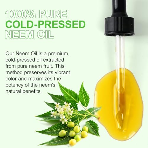 APUUFYQC Pure Neem Oil for Skin & Hair - Cold Pressed, Hexane Free, 2.02 oz - görsel 6