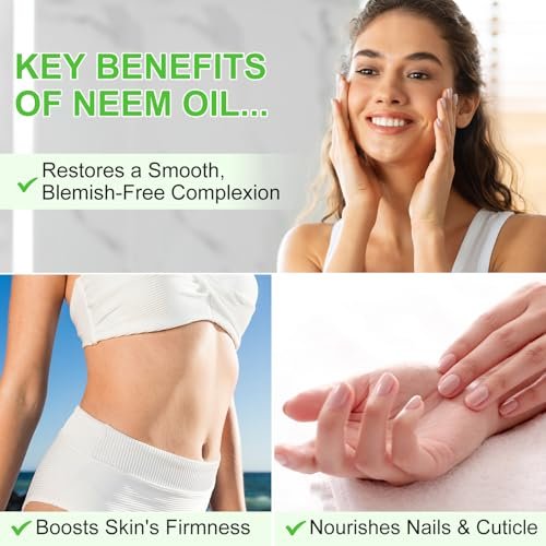 APUUFYQC Pure Neem Oil for Skin & Hair - Cold Pressed, Hexane Free, 2.02 oz - görsel 12