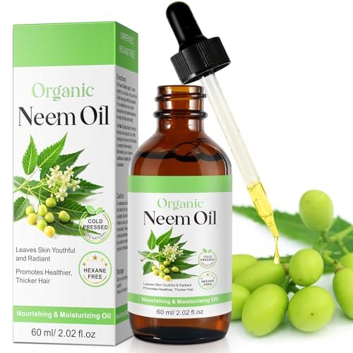 APUUFYQC Pure Neem Oil for Skin & Hair - Cold Pressed, Hexane Free, 2.02 oz - görsel 2