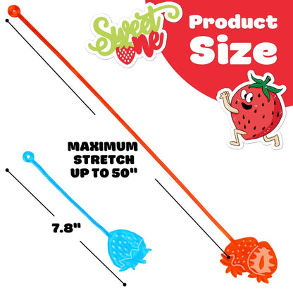 48PCS Strawberry Party Favors: Berry First Temporary Tattoos & Stick Hands for Kids Birthday Supplies, Goodie Bag Stuffers, Classroom Prizes