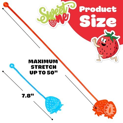 48PCS Strawberry Party Favors: Berry First Temporary Tattoos & Stick Hands for Kids Birthday Supplies, Goodie Bag Stuffers, Classroom Prizes - görsel 8