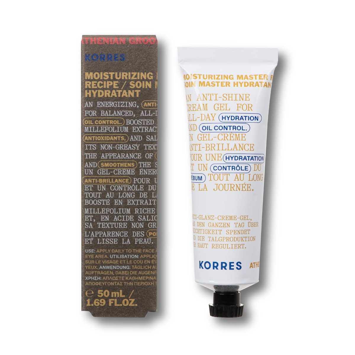 KORRES Athenian Grooming Mattifying Moisturizer for Men – Lightweight Face Cream with Salicylic & Hyaluronic Acid, Pore-Minimizing, Silicone-Free, Vegan, 1.69 fl oz - görsel 3