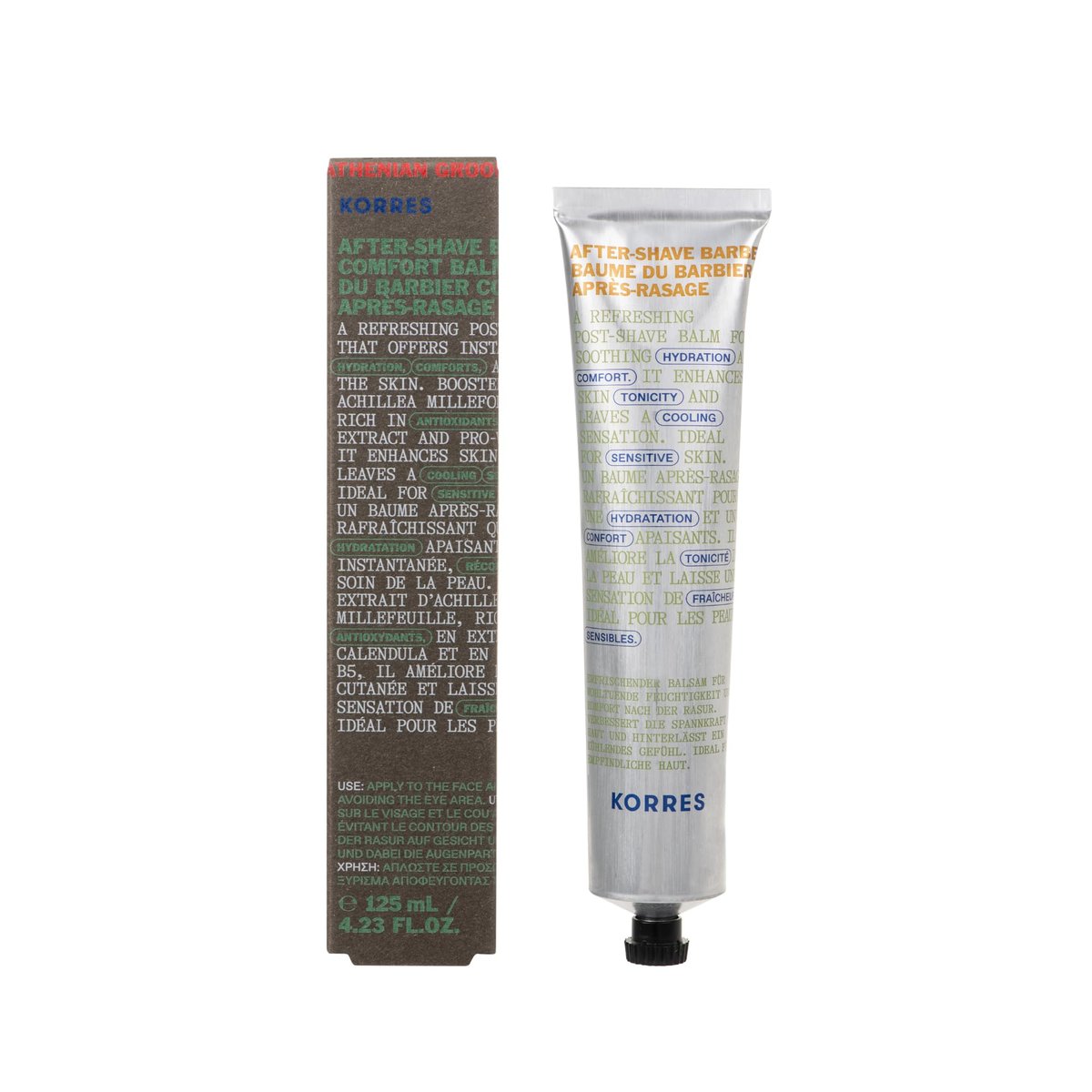 KORRES Athenean Grooming Soothing Aftershave Balm for Men - Lightweight Moisturiser with Achillea Millefolium, Calendula & Pro-Vitamin B5, 4.23 Fl Oz - görsel 3