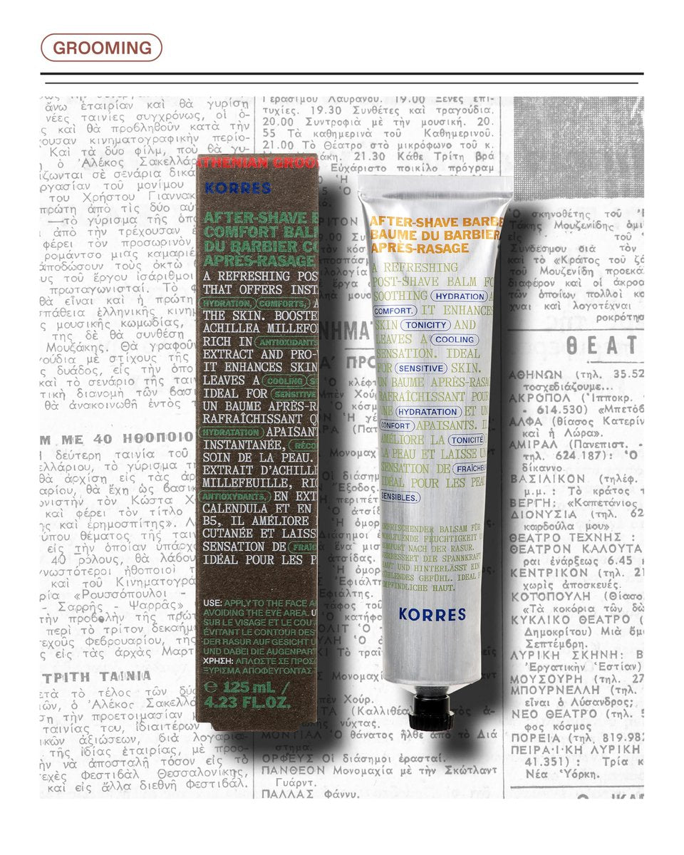 KORRES Athenean Grooming Soothing Aftershave Balm for Men - Lightweight Moisturiser with Achillea Millefolium, Calendula & Pro-Vitamin B5, 4.23 Fl Oz - görsel 5