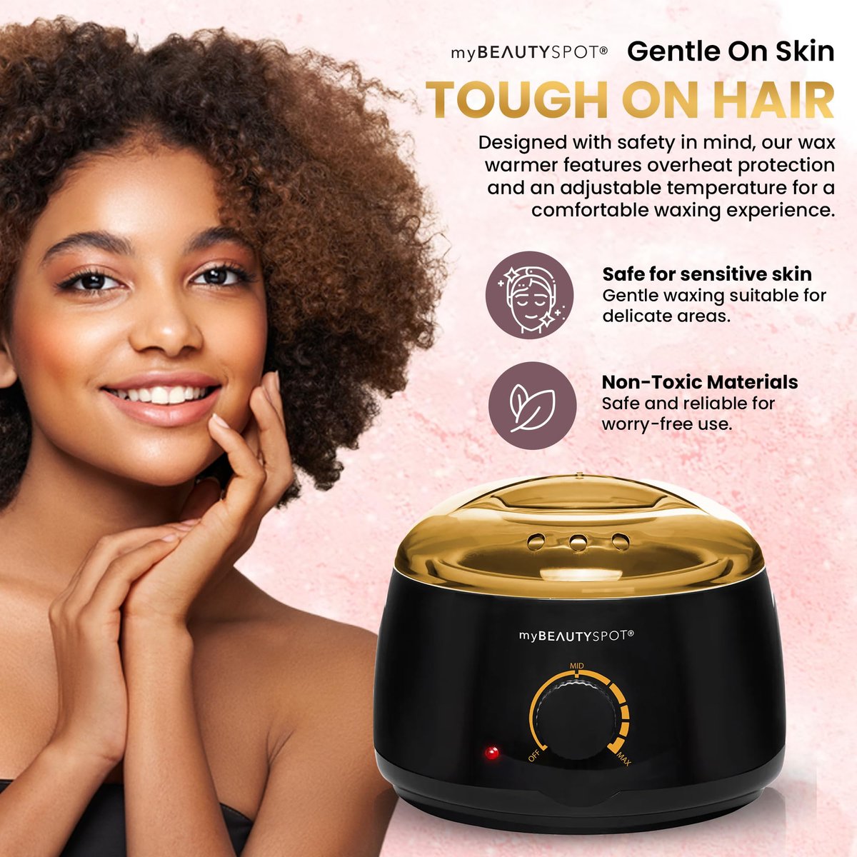 My Beauty Spot Wax Warmer Kit for Hair Removal – At Home Wax Machine for Women – Full Body Bikini Brazilian – Includes Wax Beads & Sticks (33.33 oz) Avelisse