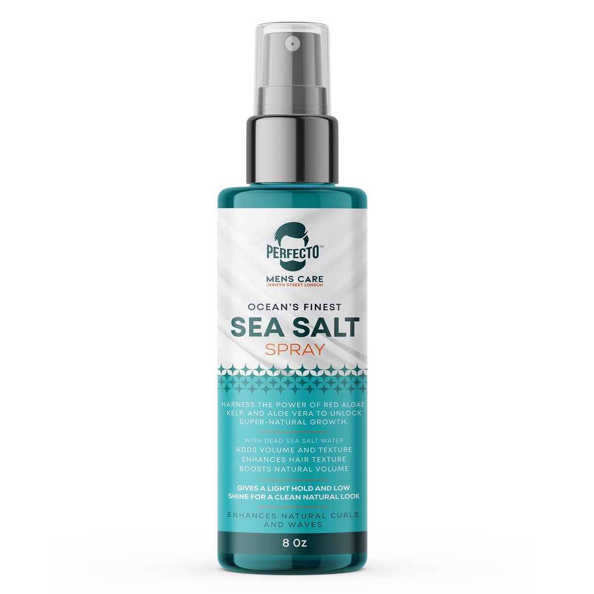 Perfecto Sea Salt Spray for Men – Hair Texturizing Spray with Kelp, Aloe Vera & Red Algae | Adds Volume, Texture & Beach Waves | Natural Light Hold | 8 fl oz Avelisse