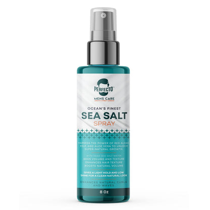 Perfecto Sea Salt Spray for Men – Hair Texturizing Spray with Kelp, Aloe Vera & Red Algae | Adds Volume, Texture & Beach Waves | Natural Light Hold | 8 fl oz Avelisse