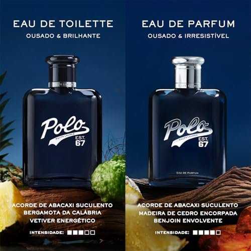 RALPH LAUREN FRAGRANCES Polo 67 Eau de Parfum for Men - Woody Scent with Green Mandarin, Pineapple & Benzoin - 4.2 Fl Oz Avelisse