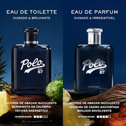 RALPH LAUREN FRAGRANCES Polo 67 Eau de Parfum for Men - Woody Scent with Green Mandarin, Pineapple & Benzoin - 4.2 Fl Oz Avelisse