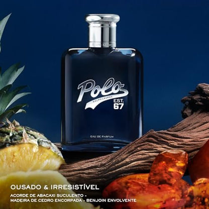RALPH LAUREN FRAGRANCES Polo 67 Eau de Parfum for Men - Woody Scent with Green Mandarin, Pineapple & Benzoin - 4.2 Fl Oz Avelisse