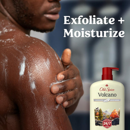 Old Spice 24/7 Shower Fresh Body Wash for Men – Volcano with Dark Cedar + Amber Scent, 30 oz Avelisse
