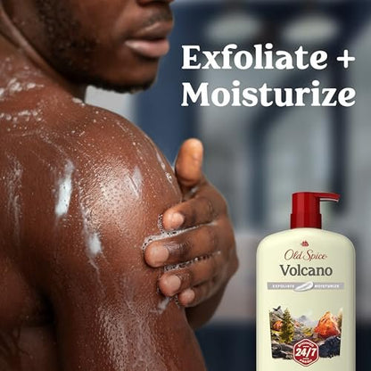 Old Spice 24/7 Shower Fresh Body Wash for Men – Volcano with Dark Cedar + Amber Scent, 30 oz Avelisse
