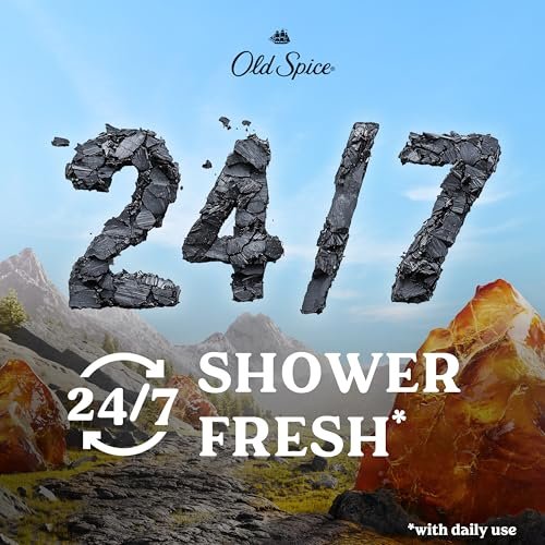 Old Spice 24/7 Shower Fresh Body Wash for Men – Volcano with Dark Cedar + Amber Scent, 30 oz Avelisse