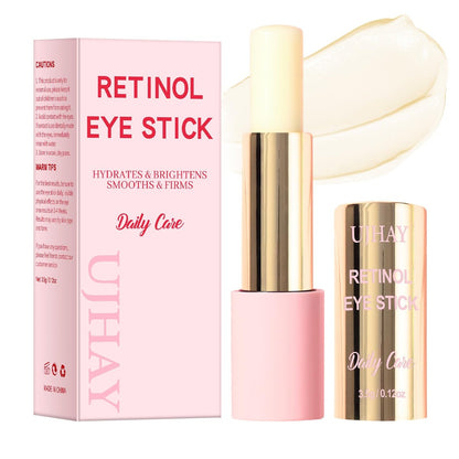 UJhay Retinol Eye Stick with Caffeine & Vitamin C – Anti-Aging Eye Balm for Dark Circles, Puffiness & Wrinkles