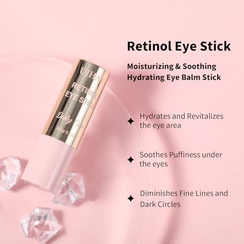UJhay Retinol Eye Stick with Caffeine & Vitamin C – Anti-Aging Eye Balm for Dark Circles, Puffiness & Wrinkles - görsel 4
