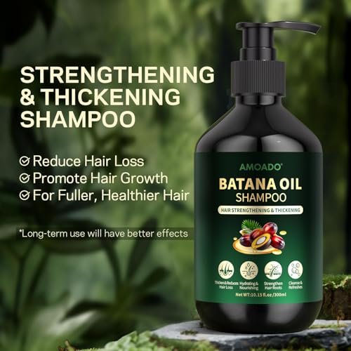 Batana Oil Shampoo for Hair Growth, Strengthening & Thickening – Sulfate Free with Rosemary, Tea Tree & Mint – for Women & Men with Thinning Hair – 10.15 fl oz Avelisse