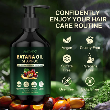 Batana Oil Shampoo for Hair Growth, Strengthening & Thickening – Sulfate Free with Rosemary, Tea Tree & Mint – for Women & Men with Thinning Hair – 10.15 fl oz Avelisse