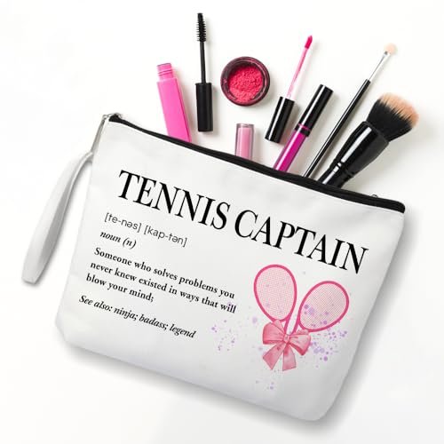Xipromi Tennis Captain Definition Makeup Bag – Funny Cosmetic Bag for Tennis Lovers, Gifts for Women, Team Gifts - görsel 6