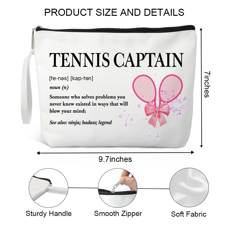 Xipromi Tennis Captain Definition Makeup Bag – Funny Cosmetic Bag for Tennis Lovers, Gifts for Women, Team Gifts - görsel 3