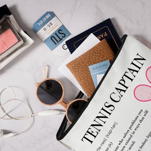 Xipromi Tennis Captain Definition Makeup Bag – Funny Cosmetic Bag for Tennis Lovers, Gifts for Women, Team Gifts - görsel 8