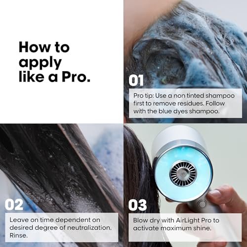 L'Oréal Professionnel Paris Vitamino Color Spectrum Blue Shampoo - Neutralizes Orange Tones, Enhances Shine & Vibrancy, Maintains Day 1 Hair Color, Hydrates & Strengthens Light Brown Hair Avelisse