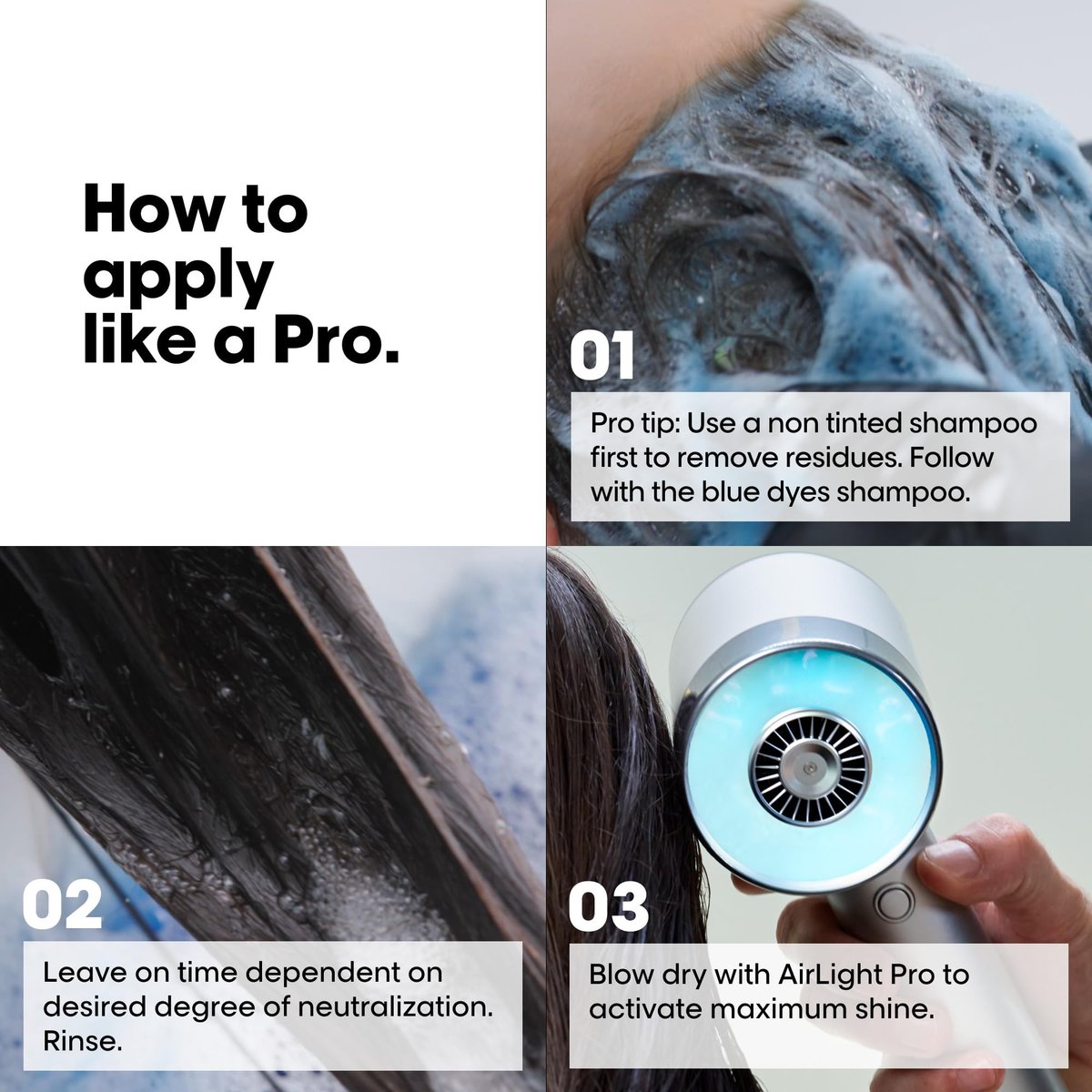 L'Oréal Professionnel Paris Vitamino Color Spectrum Blue Shampoo - Neutralizes Orange Tones, Enhances Shine & Vibrancy, Maintains Day 1 Hair Color, Hydrates & Strengthens Light Brown Hair Avelisse