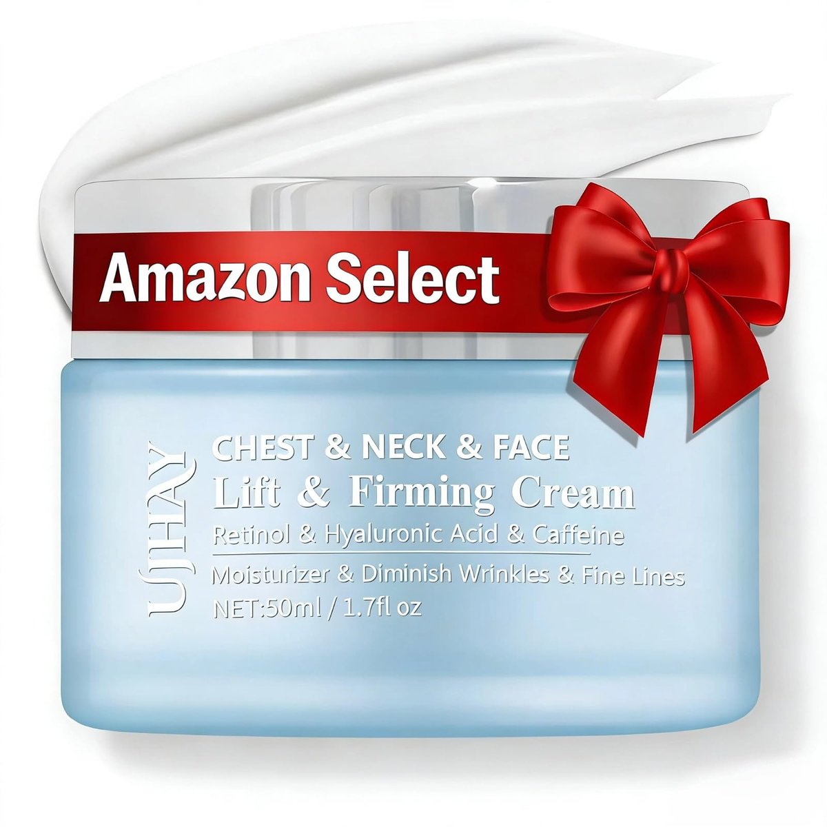 UJhay Retinol Neck Cream with Hyaluronic Acid & Caffeine - Firming Moisturizer for Neck, Chest & Face (1.7 oz) - görsel 1