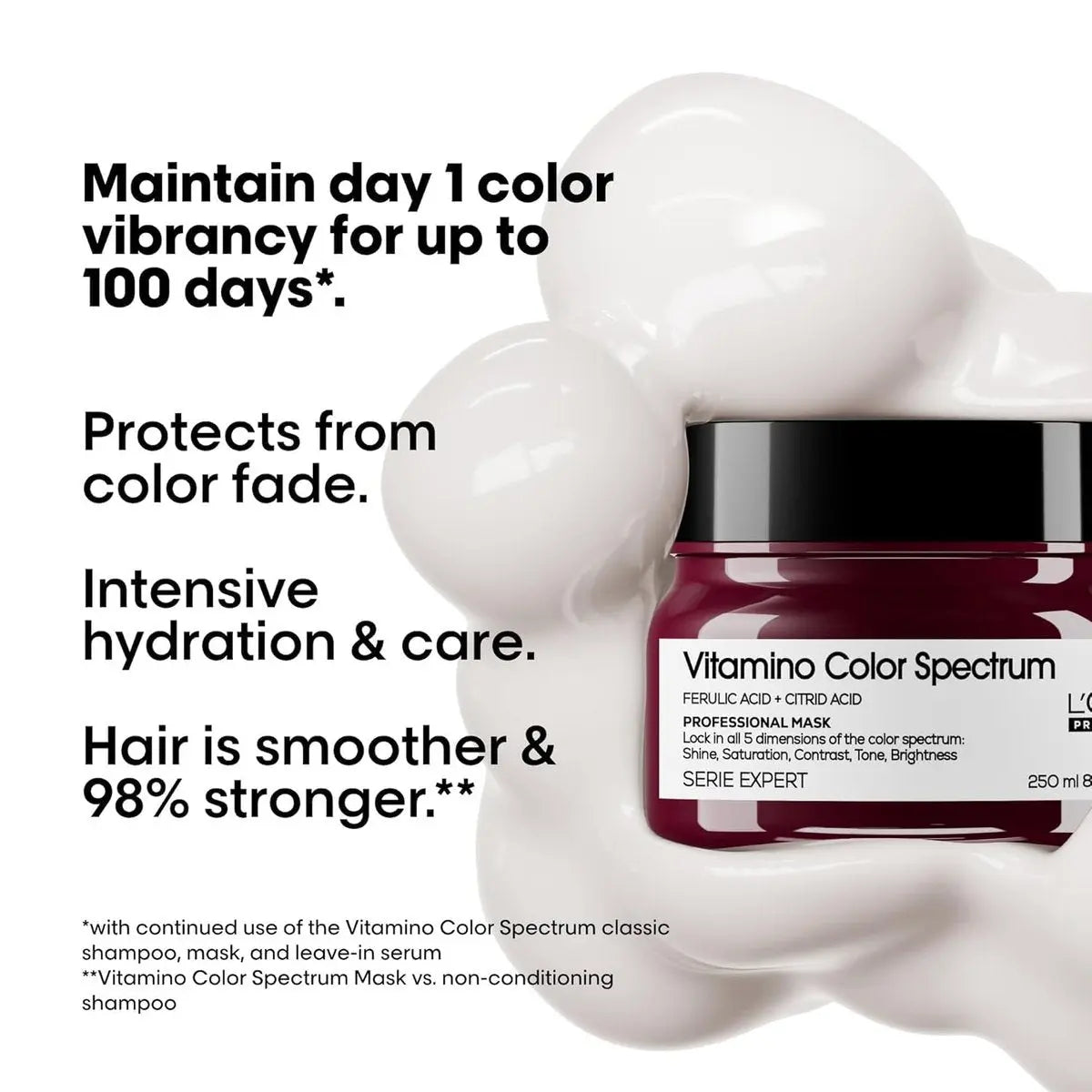 L'Oréal Professionnel Paris Vitamino Color Spectrum Mask - Maintains Day 1 Vibrancy, Intensive Moisture, Strengthens & Smooths Hair, For All Colored & Vivid Hair Avelisse