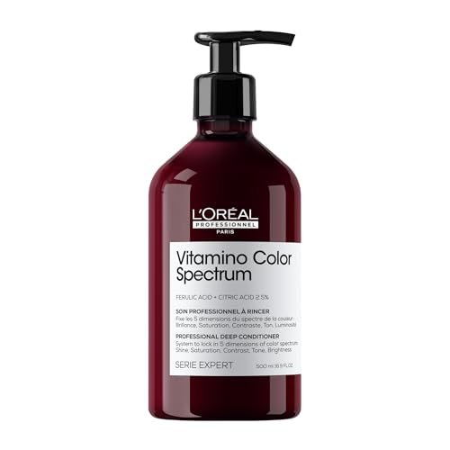 L'Oréal Professionnel Paris Vitamino Color Spectrum Deep Conditioner - Maintains Day 1 Vibrancy, Ultra High Glass Shine, Rich Vibrant Colors, Strengthens & Smoothens Hair, Color Toning, 16.9 Fl Oz Avelisse