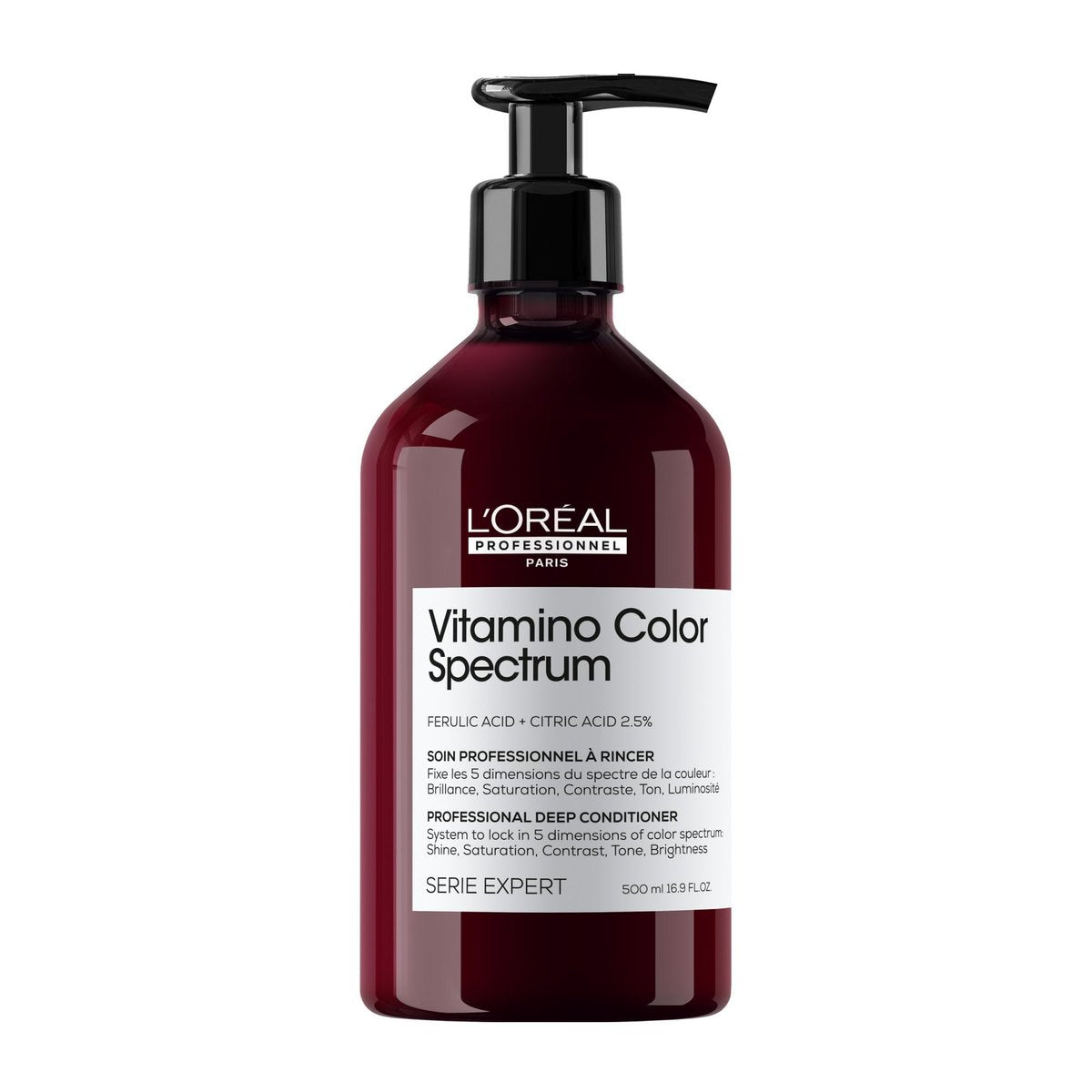 L'Oréal Professionnel Paris Vitamino Color Spectrum Deep Conditioner - Maintains Day 1 Vibrancy, Ultra High Glass Shine, Rich Vibrant Colors, Strengthens & Smoothens Hair, Color Toning, 16.9 Fl Oz Avelisse