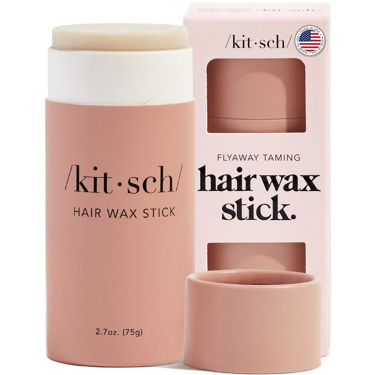 Kitsch Hair Wax Stick - Anti-Frizz & Fly Away Hair Tamer, No Residue Finishing Stick for Women & Men, All Day Hold Styling Product (2.7 oz) - görsel 1