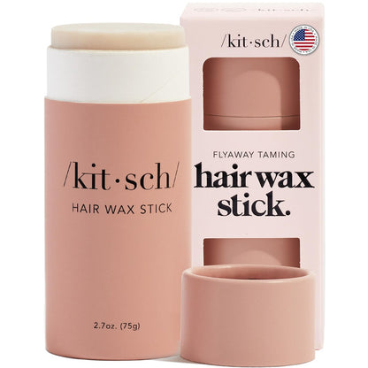 Kitsch Hair Wax Stick - Anti-Frizz & Fly Away Hair Tamer, No Residue Finishing Stick for Women & Men, All Day Hold Styling Product (2.7 oz)
