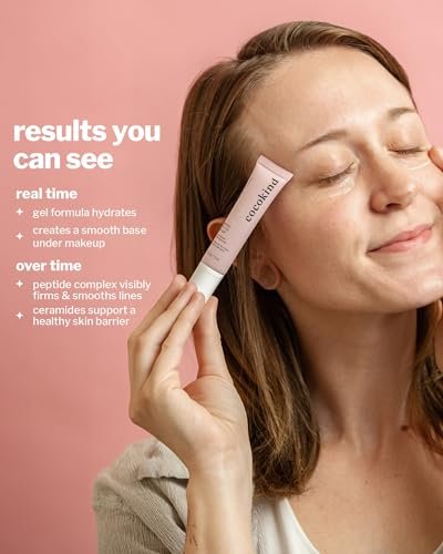 Cocokind Peptide Eye Gel - Lightweight Hydrating Fine Line Treatment for Sensitive Skin, Fragrance Free, Vegan, 0.5 oz Avelisse