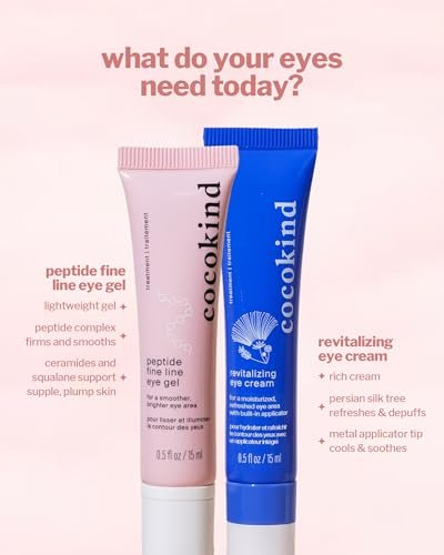 Cocokind Peptide Eye Gel - Lightweight Hydrating Fine Line Treatment for Sensitive Skin, Fragrance Free, Vegan, 0.5 oz Avelisse