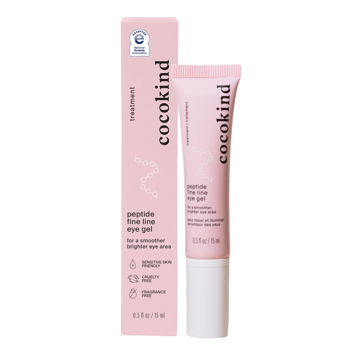 Cocokind Peptide Eye Gel - Lightweight Hydrating Fine Line Treatment for Sensitive Skin, Fragrance Free, Vegan, 0.5 oz Avelisse