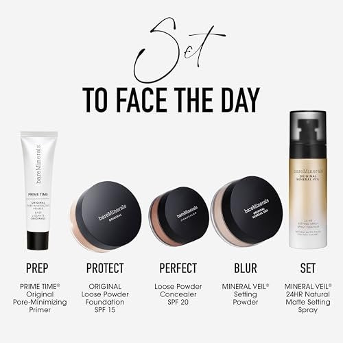 bareMinerals Original Mineral Veil Natural Matte Setting Spray, 24HR Makeup Lock & Oil Control, Alcohol-Free, Sweat & Transfer-Proof, Ultra-Fine Mist for Smooth, Matte Finish - görsel 12