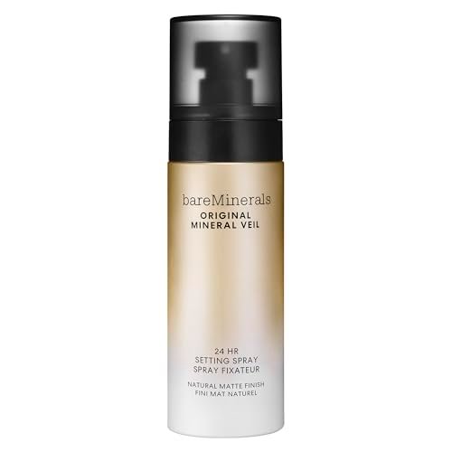 bareMinerals Original Mineral Veil Natural Matte Setting Spray, 24HR Makeup Lock & Oil Control, Alcohol-Free, Sweat & Transfer-Proof, Ultra-Fine Mist for Smooth, Matte Finish - görsel 2