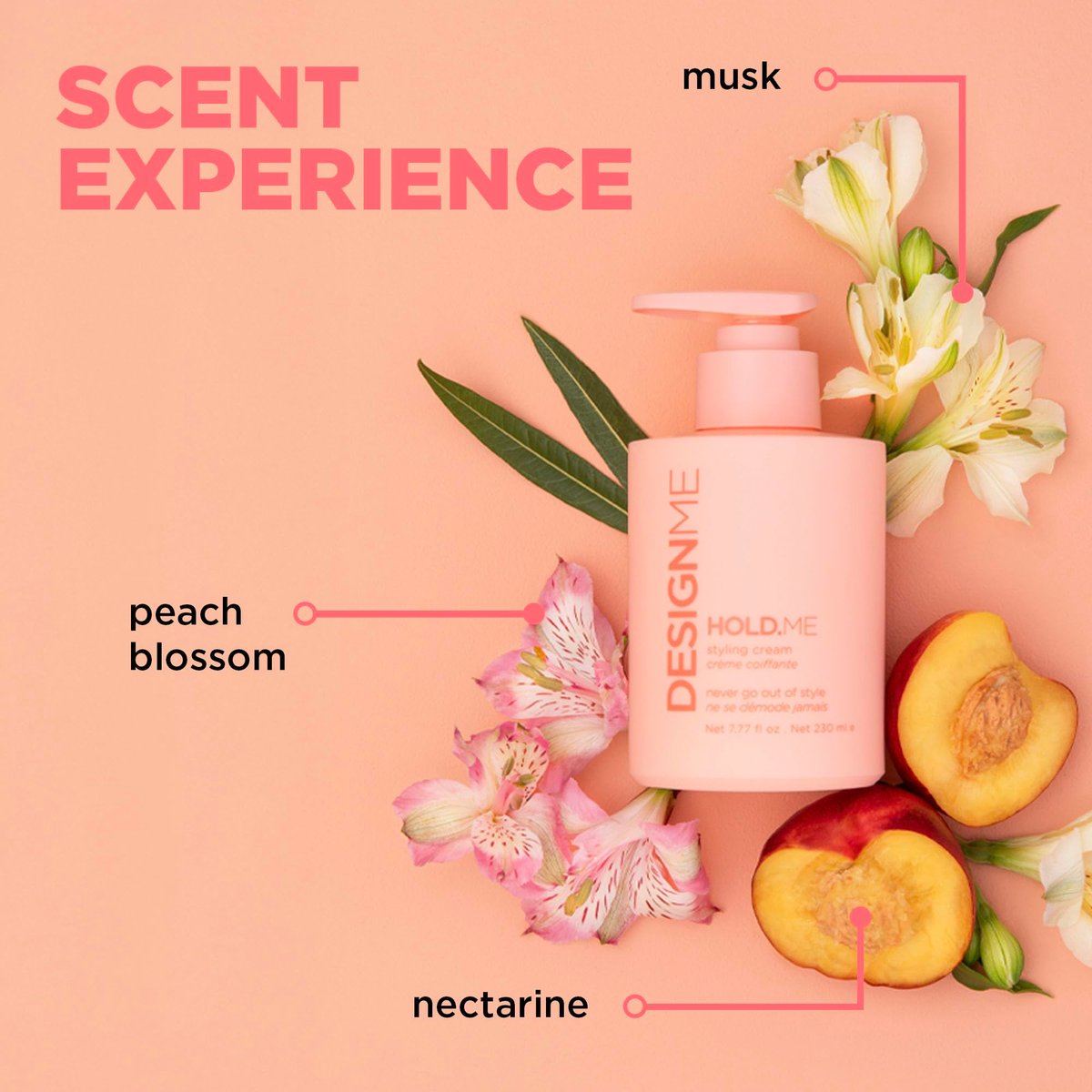 Design.Me HOLD.ME Styling Cream - Hair Smoothing Cream for Blowouts & Sleek Looks, Hydrating, Tames Frizz & Flyaways, Adds Shine & Soft Hold for All Hair Types Avelisse