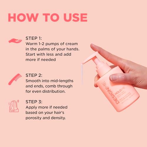 Design.Me HOLD.ME Styling Cream - Hair Smoothing Cream for Blowouts & Sleek Looks, Hydrating, Tames Frizz & Flyaways, Adds Shine & Soft Hold for All Hair Types Avelisse