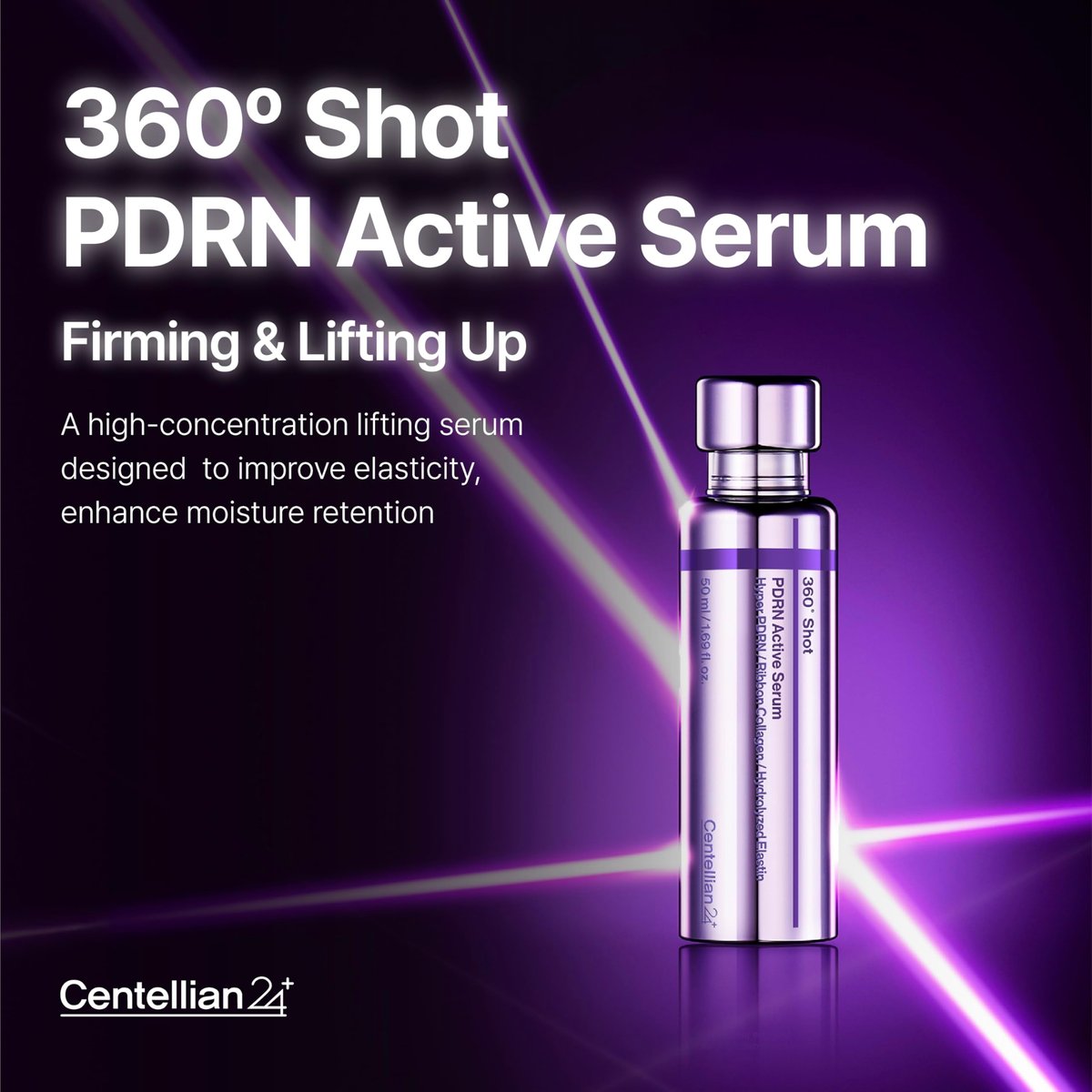 CENTELLIAN 24 360º Shot PDRN Active Serum – Intense Hydration & Skin Firming with PDRN, Ribbon Collagen & Hyaluronic Acid (1.69 fl oz) Avelisse