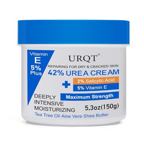42% Urea Cream for Dry & Cracked Skin - Maximum Strength Foot & Hand Cream with 2% Salicylic Acid, 5% Vitamin E, Tea Tree Oil, Aloe Vera, Shea Butter - Moisturizer & Skin Repair Cream for Feet - görsel 4