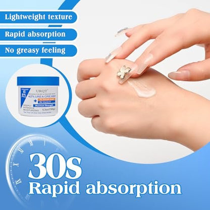 42% Urea Cream for Dry & Cracked Skin - Maximum Strength Foot & Hand Cream with 2% Salicylic Acid, 5% Vitamin E, Tea Tree Oil, Aloe Vera, Shea Butter - Moisturizer & Skin Repair Cream for Feet