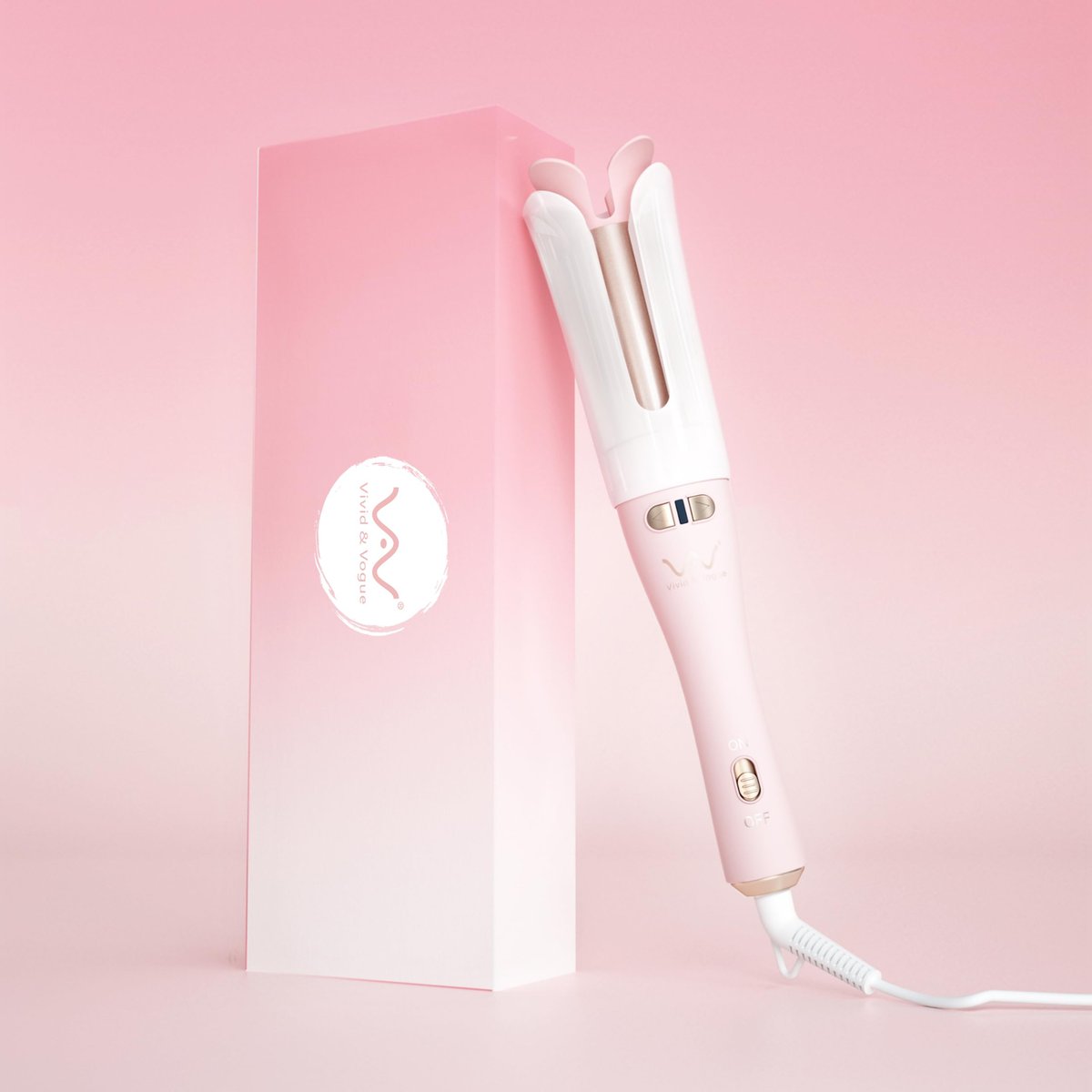 VAV Rotating Hair Curler & Automatic Curling Iron - 1.25-Inch Barrel for Medium/Long Hair, Tangle-Free, Speedy Curls, 392°F, Easy to Use for Beginners (Pink) - görsel 17