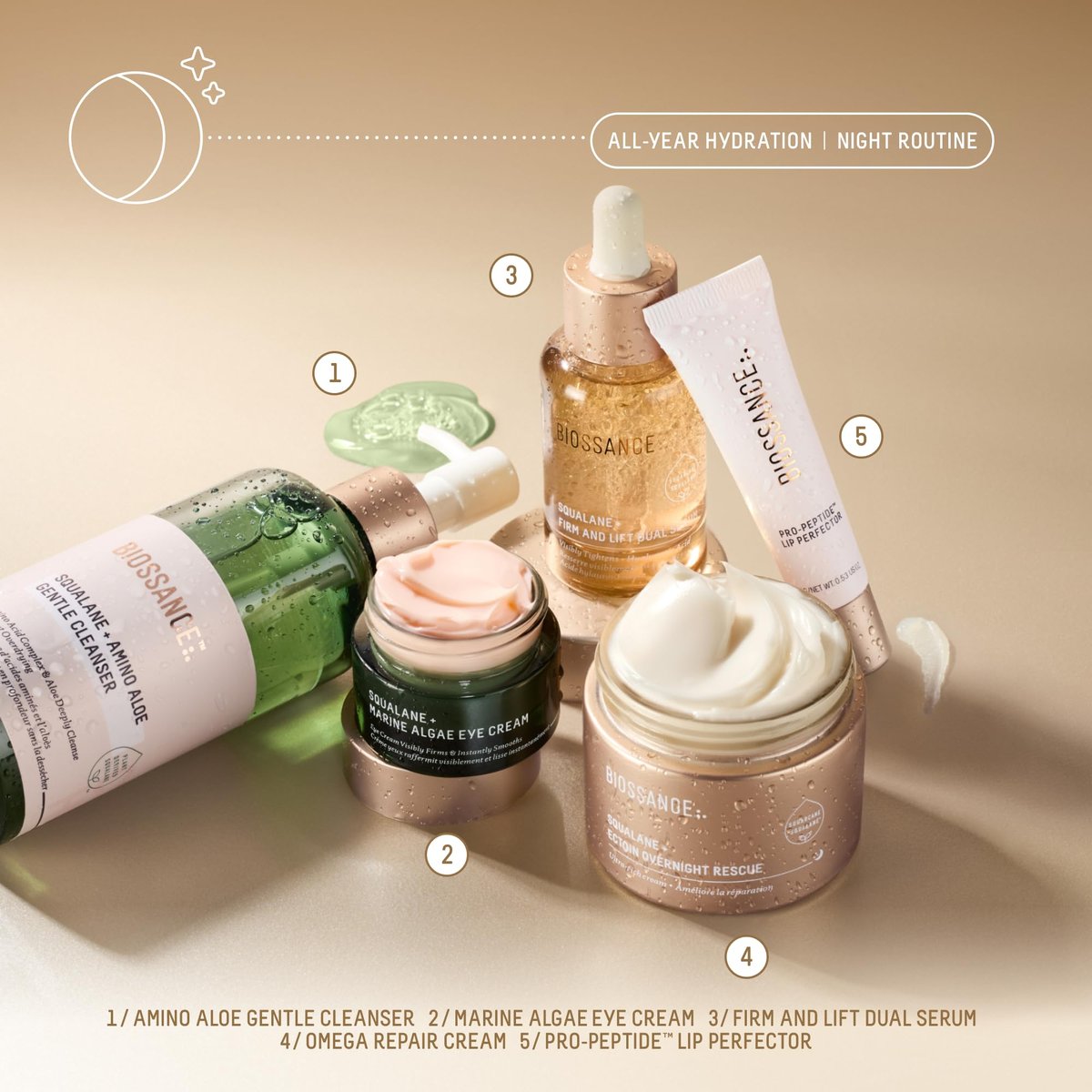 Biossance Squalane + Firm & Lift Dual Serum – Firming Face Serum for Maturing Skin with Hyaluronic Acid, Squalane, Ectoin, Gravetye Giant & Bisabolol – Reduces Wrinkles & Hydrates – 30ml Avelisse