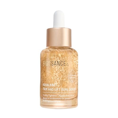 Biossance Squalane + Firm & Lift Dual Serum – Firming Face Serum for Maturing Skin with Hyaluronic Acid, Squalane, Ectoin, Gravetye Giant & Bisabolol – Reduces Wrinkles & Hydrates – 30ml Avelisse