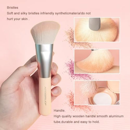 ACOSBRUOP 8-Piece Makeup Brush Set with Delicacy Case - Black Aluminum Cosmetic Brushes Avelisse