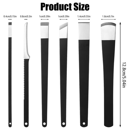cobee 6-Piece Ingrown Toenail Removal Kit with Callus Shaver & Storage Box - Stainless Steel Foot Care Tool for Dead Skin, Corns, and Calluses