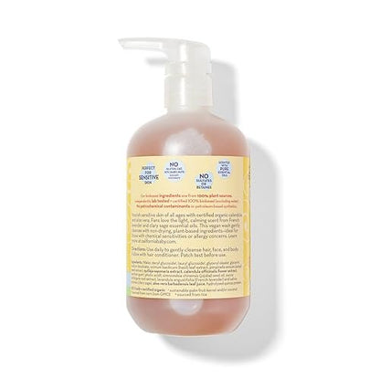California Baby Kids Shampoo + Body Wash | Calendula | Soothing Skin Care for Kids & Teens | 100% Plant-Based | Lavender Scent | Hypoallergenic | 19 oz